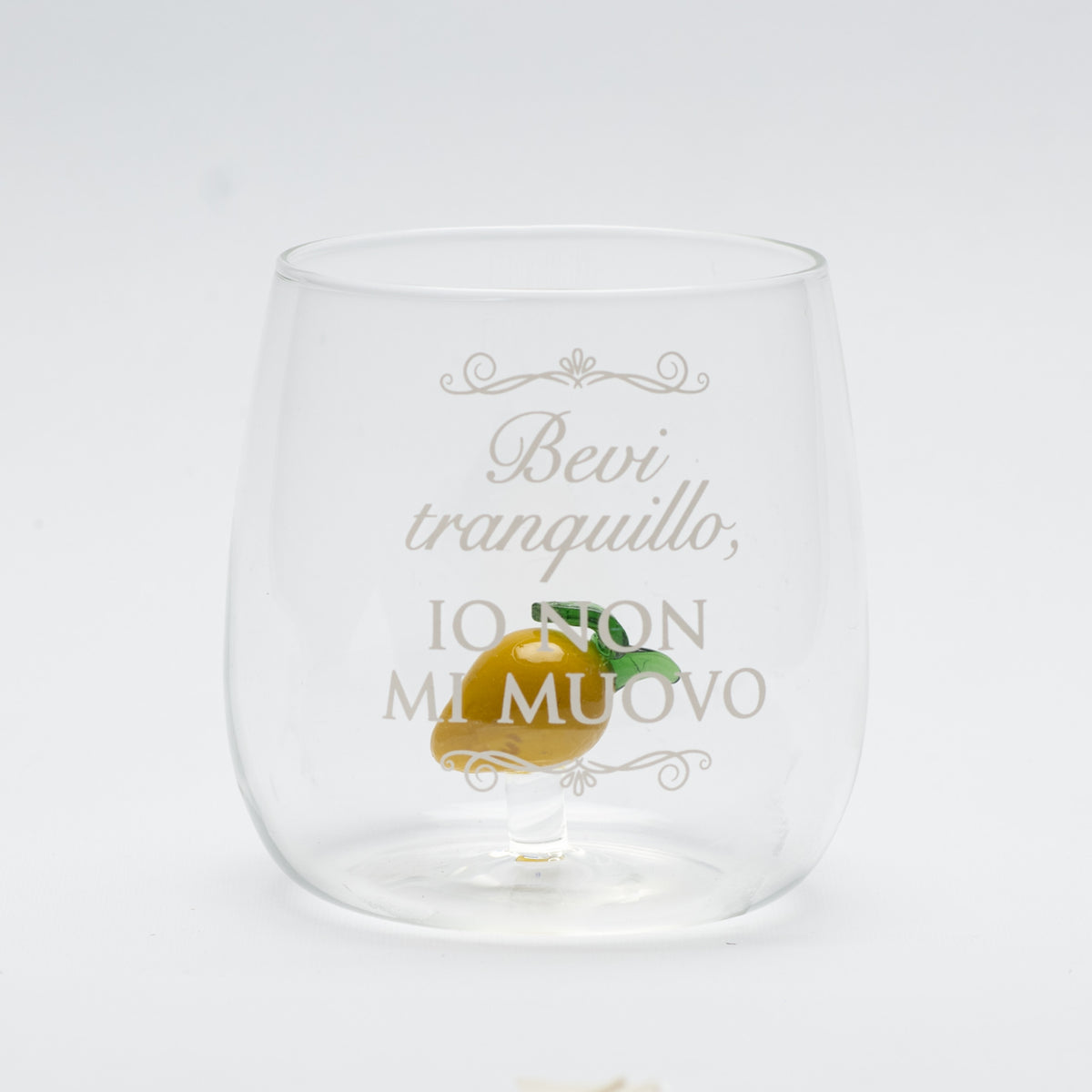Set 4 Bicchieri Limòra Tumbler con Limone 3D e Frasi Divertenti