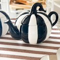 Hand-Painted Ceramic Pumpkin Teapot