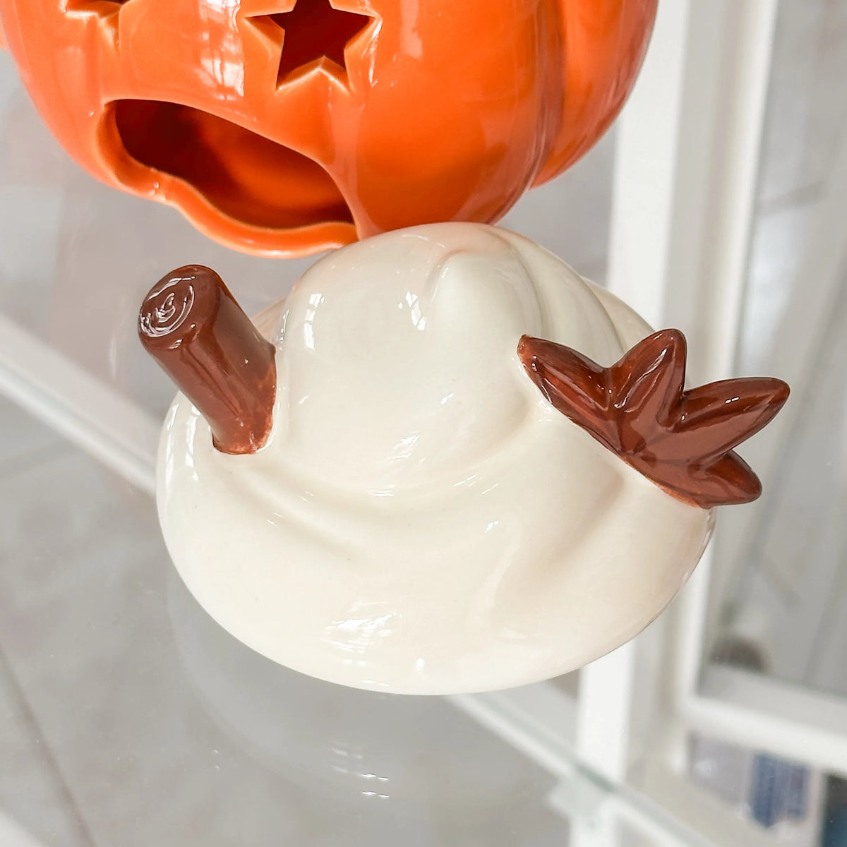 Brucia Essenze Zuccoso – Ceramica a Forma di Zucca con Coperchio Panna, Cannella e Anice Stellato