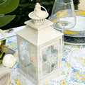 Lanterna Shabby Chic color Avorio in Ferro con Candela – Stile Country Francese